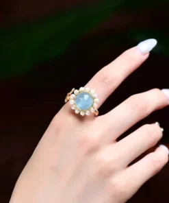 Bague aigue marine vintage