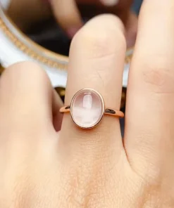 Bague en quartz rose Léa