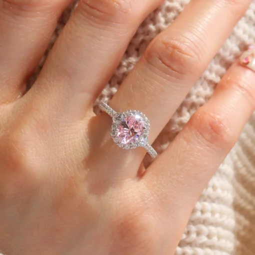 Bague pierre rose Céline - Afbeelding 5