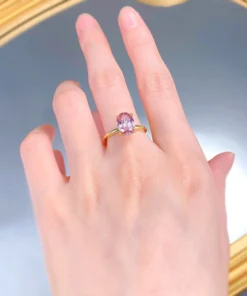 Alternative view of Bague saphir rose Amandine