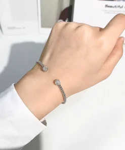 Zilveren damesarmband jonc Ophélia