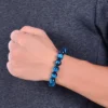 Blauwe herenarmband Tom