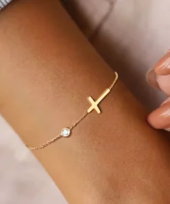 Bracelet croix or Célia