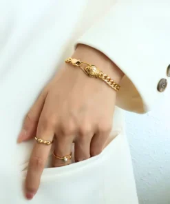 Alternative view of Gouden slangarmband Lucie