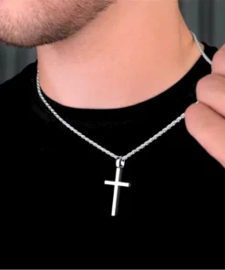 Collier en croix pour homme Thomas