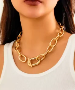 Collier femme grosse maille Eva