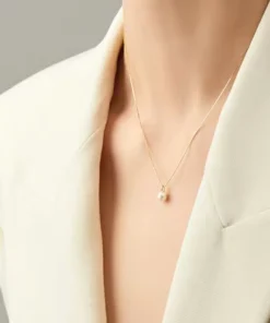 Collier pendentif perle Justine