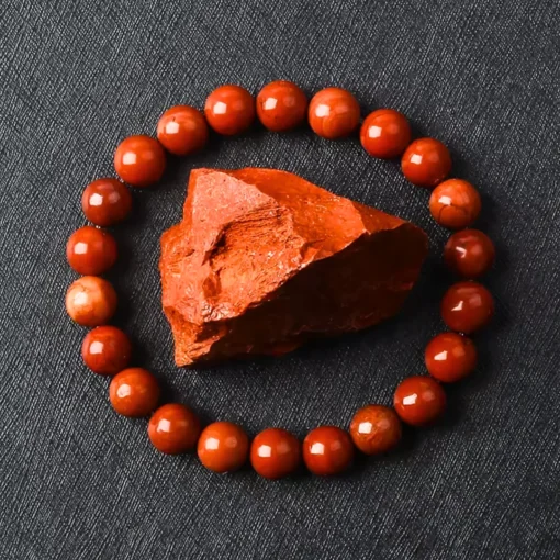 Bracelet en jaspe rouge Roma - Afbeelding 6