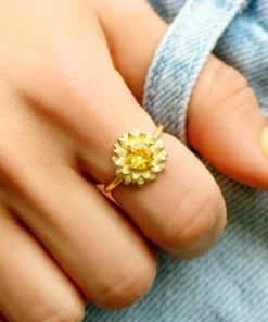 Alternative view of Bague Douceur Tournesol