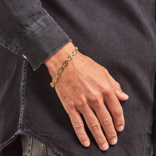 Bracelet graine de café or homme​ - Afbeelding 6