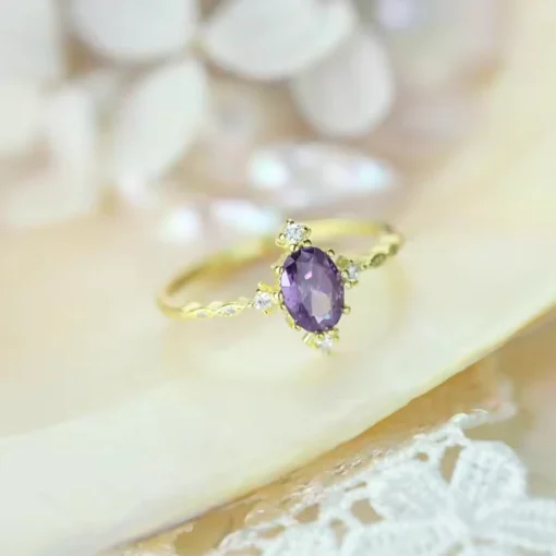 Bague améthyste ancienne Margaux - Afbeelding 3