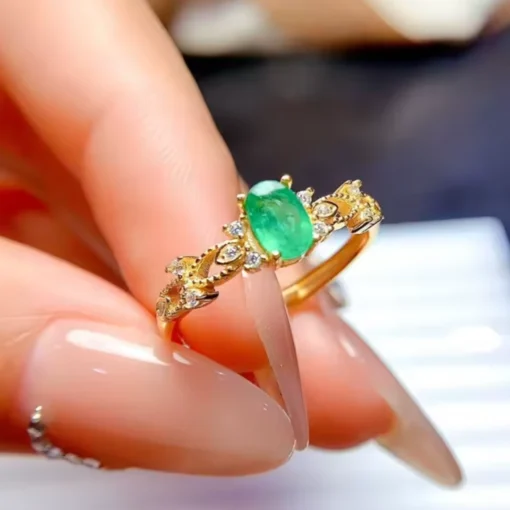 Bague émeraude ancienne Olivia - Afbeelding 2