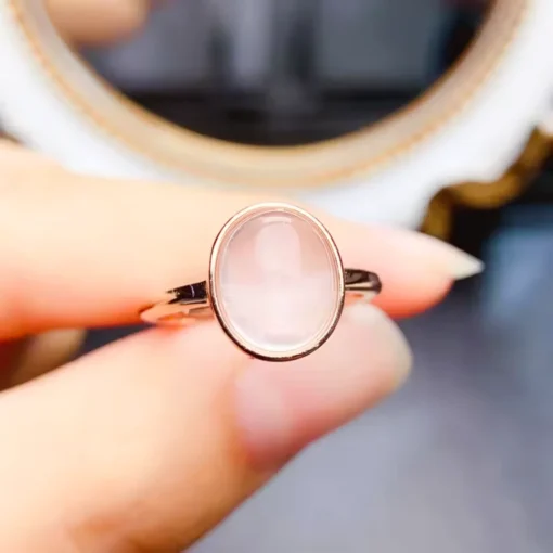 Bague en quartz rose Léa - Afbeelding 3