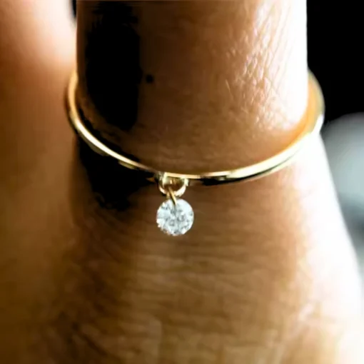 Bague fine en or Inès - Afbeelding 6