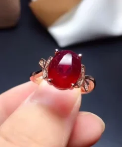 Alternative view of Bague rubis ancienne Nina