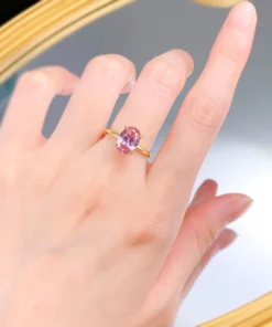 Bague saphir rose Amandine