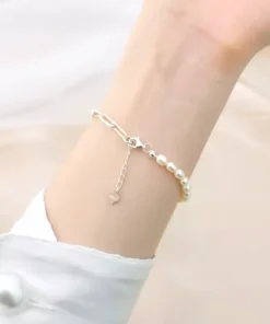 Alternative view of Bracelet argent perle Julietta