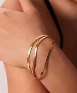 Alternative view of Bracelet doré femme Iris