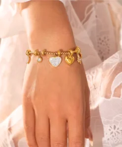 Alternative view of Bracelet en coeur Céleste