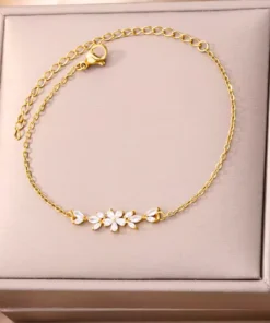 Alternative view of Bracelet femme acier inoxydable Marguerite
