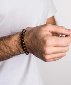 Bracelet homme perle bois​
