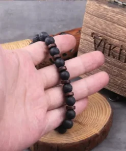 Alternative view of Bracelet pierre de lave Maxime