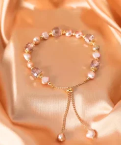 Alternative view of Bracelet pierre naturelle femme Camélia