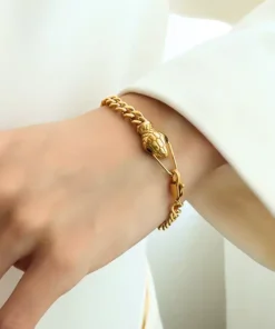 Gouden slangarmband Lucie