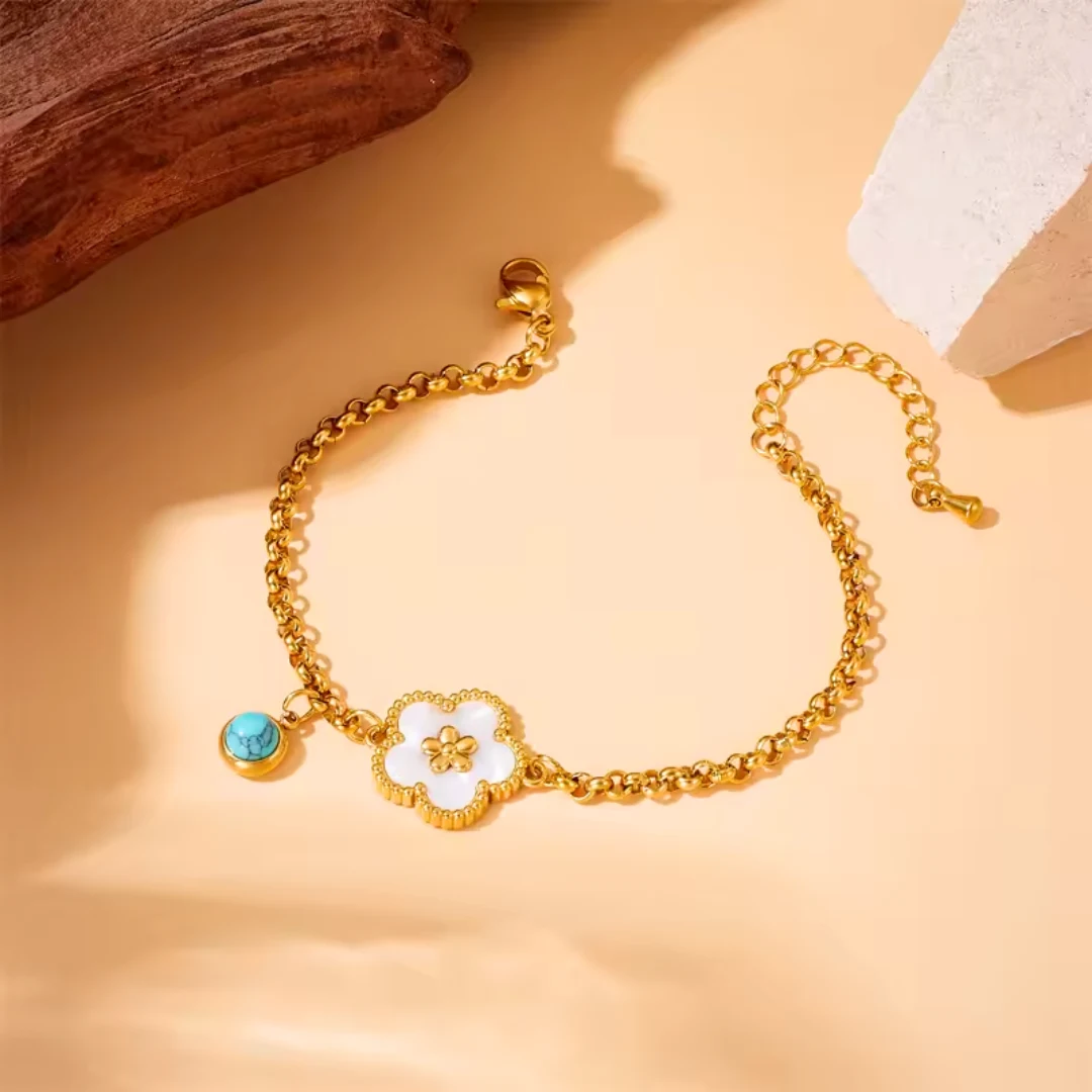 Witte klaver armband Lyana - Afbeelding 2