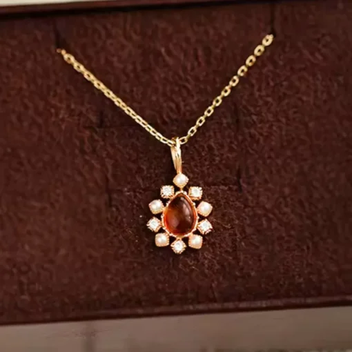 Collier ambre pour femme Manon - Afbeelding 2