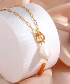 Alternative view of Collier avec une perle Charlotte