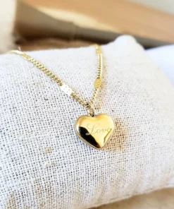 Collier coeur en or Louise
