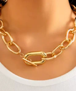 Alternative view of Collier femme grosse maille Eva