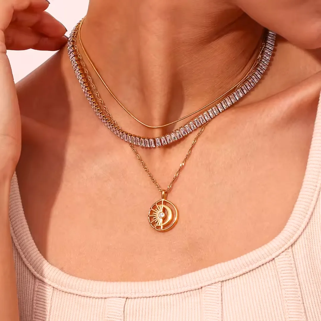 Romane zon en maan ketting - Afbeelding 2