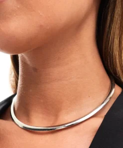 Alternative view of Collier ras de cou argent femme Adèle