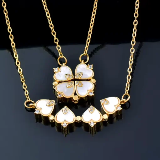 Collier trefle nacre Alix - Afbeelding 2