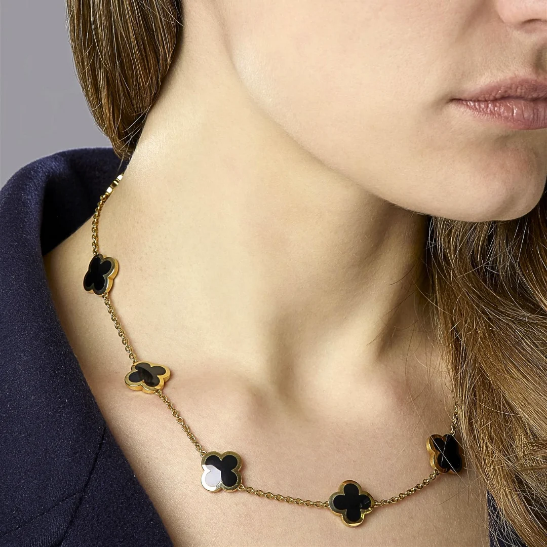 Alix klaverhalsketting met parelmoer - Afbeelding 7