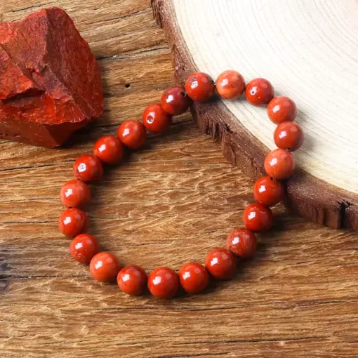 Bracelet en jaspe rouge Roma - Afbeelding 7