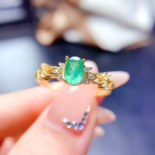 Bague émeraude ancienne Olivia - Afbeelding 3