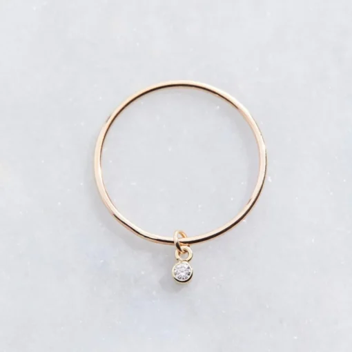 Bague fine en or Inès - Afbeelding 3
