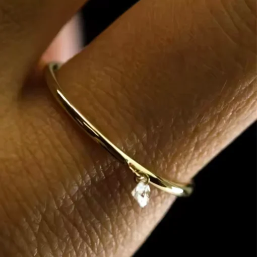 Bague fine en or Inès - Afbeelding 7