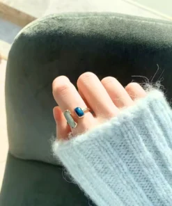 Bague pierre bleue Élise