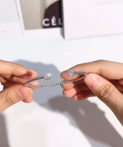 Alternative view of Bracelet argent jonc femme Ophélia