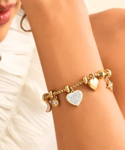 Bracelet en coeur Céleste