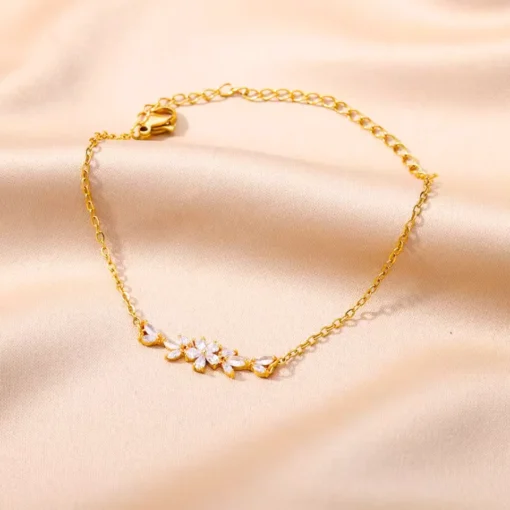 Bracelet femme acier inoxydable Marguerite - Afbeelding 3
