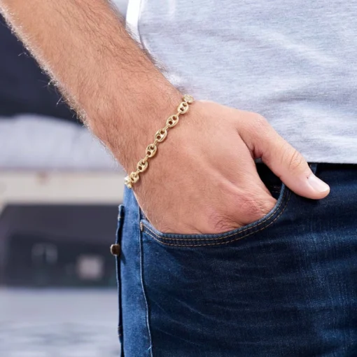 Bracelet graine de café or homme​ - Afbeelding 18