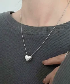 Collier coeur argent Héloïse