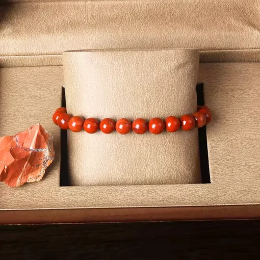 Bracelet en jaspe rouge Roma - Afbeelding 8