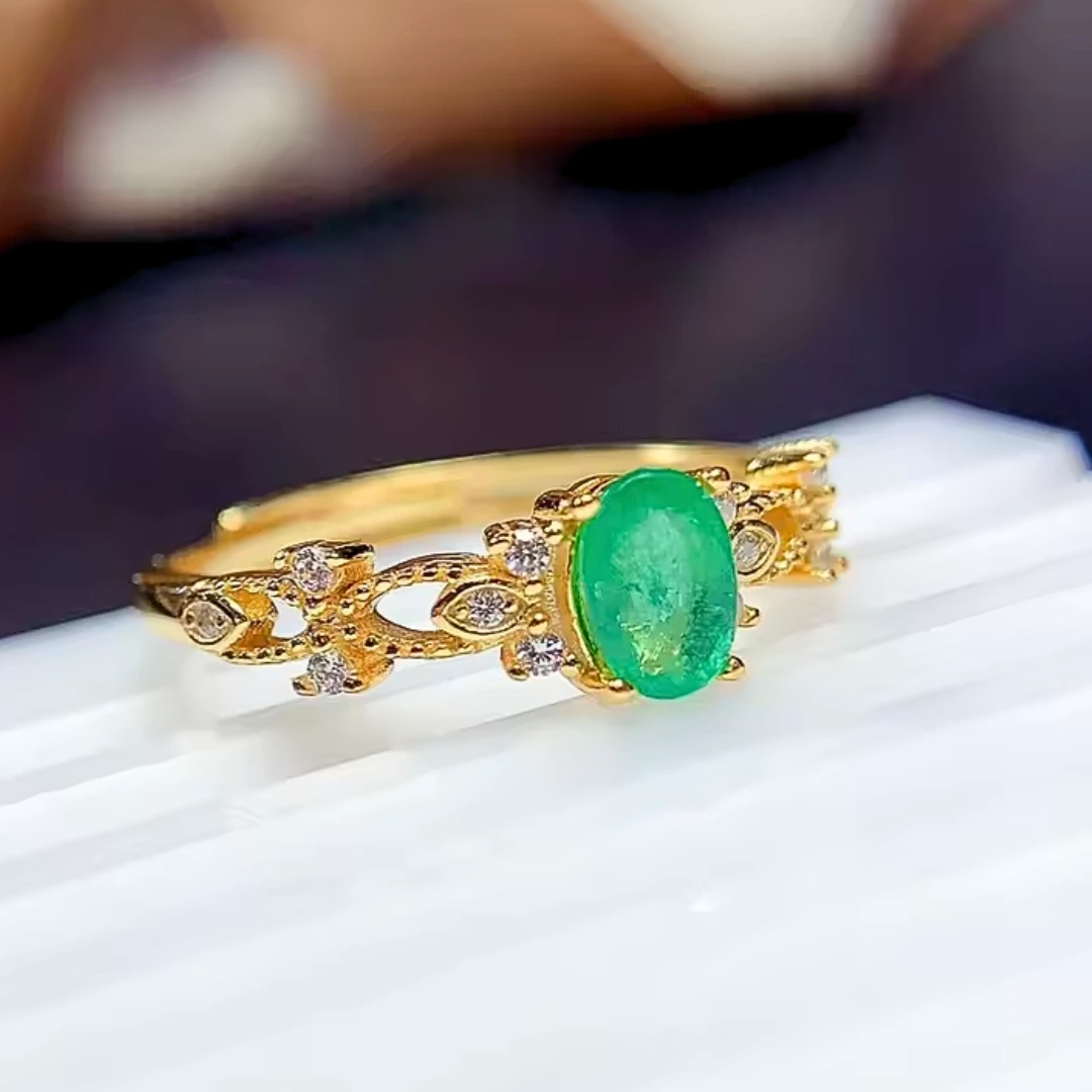 Vintage smaragd ring Olivia - Afbeelding 4