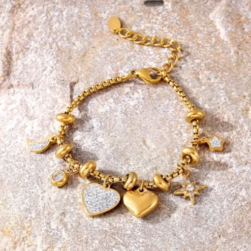 Bracelet en coeur Céleste - Afbeelding 4
